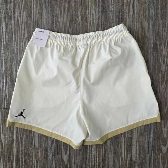 Air Jordan Women's Woven Shorts Beige Tan Black Pockets New DZ3343-133 Small S - Picture 4 of 16